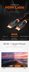 Photo for Hdmi Cable 6ft High Speed Ethernet 4k DVD PS4 Xbox one
