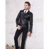 Photo for EDDIE REDMAYNE BROWN QUILTED STUDDED LEATHER JACKET