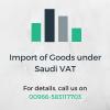 Photo for Import of goods under Saudi VAT