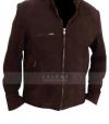 Photo for Designer Mens Brown Suede Leather Jacket