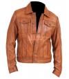 Photo for Men's Regular Tan Leather Jacket