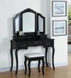 Photo for Buy Black Mirrored Dressing Table Set