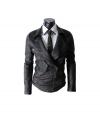 Photo for Multi Pocket Slim-Fit Rider Black Leather Jacket