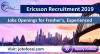 Photo for Ericsson Recruitment 2019 Jobs Openings for Freshers, Careers Openings
