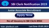 Photo for SBI Clerk Notification 2019 8904 Junior Associate Recruitment Apply Online