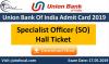 Photo for Union Bank Of India Admit Card 2019 Specialist Officer SO Hall Ticket