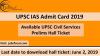 Photo for UPSC IAS Admit Card 2019 -20 Available UPSC Civil Services Prelims Hall Ticket