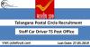 Photo for Telangana Postal Circle Recruitment 2019 Staff Car Driver TS Post Office