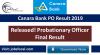 Photo for Canara Bank PO Result 2019 –20 Released! Probationary Officer Final Result
