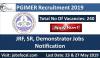 Photo for PGIMER Recruitment 2019 JRF, SR, Demonstrator Jobs Notification Apply