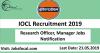 Photo for IOCL Recruitment 2019 Research Officer, Manager Jobs Notification