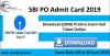 Photo for SBI PO Admit Card 2019 -20 Download (2000) Prelims Exam Hall Ticket Online