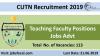 Photo for CUTN Recruitment 2019 –20 (113) Teaching Faculty Positions Jobs Advt