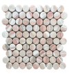 Photo for Norwegian Pink Penny Round Mosaic - Natural Marble
