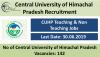 Photo for Central University of Himachal Pradesh Recruitment 2019 (142) CUHP Jobs