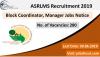 Photo for ASRLMS Recruitment 2019-20 (280) Block Coordinator, Manager Jobs Notice