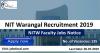 Photo for NIT Warangal Recruitment 2019 -20 (135) Faculty Jobs Notice Apply Now