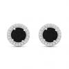 Photo for Genuine Gemstone .925 Sterling Silver Stud Earrings Black Onyx Earrings