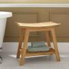 Photo for Teak shower stool with shelf