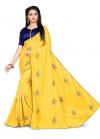 Photo for Shop Silk Sarees With Contrast Blouse From Mirraw