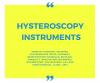 Photo for Hysteroscopy Instruments Market Trends Estimates High Demand by 2022