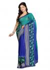 Photo for Shop Embroidered Viscose Saree in Multicolor from Mirraw