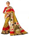 Photo for Latest Printed Gold Bangalore Silk Saree online at Mirraw