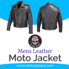 Photo for Mens Leather Moto Jacket