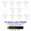 Photo for 10 Stück LED PAR38 Leuchtmittel 15W 1000 Lumen E27 verschiedene Lichtfarben