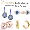 Photo for Custom earrings gold plated silver jewelry supplier and wholesaler