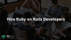 Photo for Hire Ruby on Rails Developer
