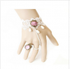 Photo for New Vintage Palace Lace Rose Bracelet With Chained Vintage Ring Set