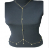 Photo for Fashion Designed Simple Gold Sheet Chain Waist Belly Body Chain Sequins Sexy Body Jewelry