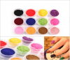 Photo for NEW 12 Color Velvet Flocking Powder For Velvet Manicure Nail Art Tips