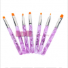 Photo for 7pcs UV Gel Acrylic Nail Art Builder Brush Pen Design Painting