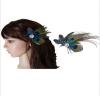 Photo for New Girls Womens Beautiful Peacock Feather Bridal Weddings Bridesmaids Hair Clip