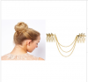 Photo for New Fashion Gold Metal Chain Tassel Leaf Hair Comb Cuff Women Hair Accessory Hairband