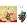 Photo for New Retro Bronze Vintage Peacock Crystal Rhinestone Pendant Necklace