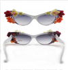 Photo for Hot Women Beach Vintage Coloured Fimo Flower Cateye Exaggeration Sunglasses