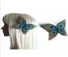 Photo for New Women Butterfly Peacock Feather Bridal Weddings Hair Clip