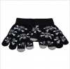 Photo for Unisex Winter Skull Pattern Knitted Full Finger Touch Screen Warm Gloves