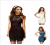 Photo for New Sexy Lace Sleeveless Dress Package Hip Elegant Evening Dress Nightclub Dress