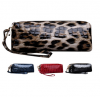 Photo for Fashion Lady Crocodile Pattern Leather Dual Zipper Handbag Clutch