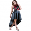 Photo for Women Synthetic Leather High Waist Irregular Midi Maxi Long Skirt